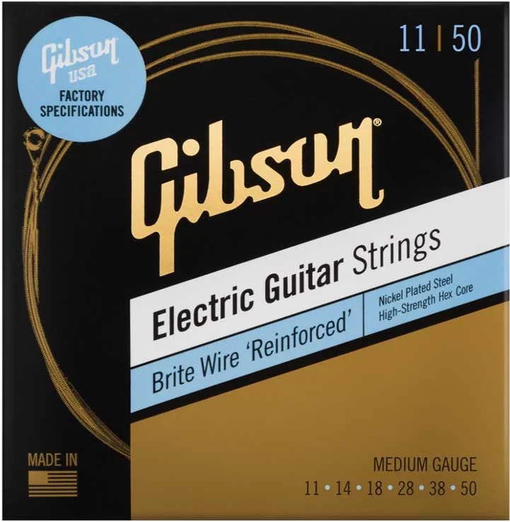 GIBSON GEAR Brite Wire Reinforced Electric Guitar Strings Medium
