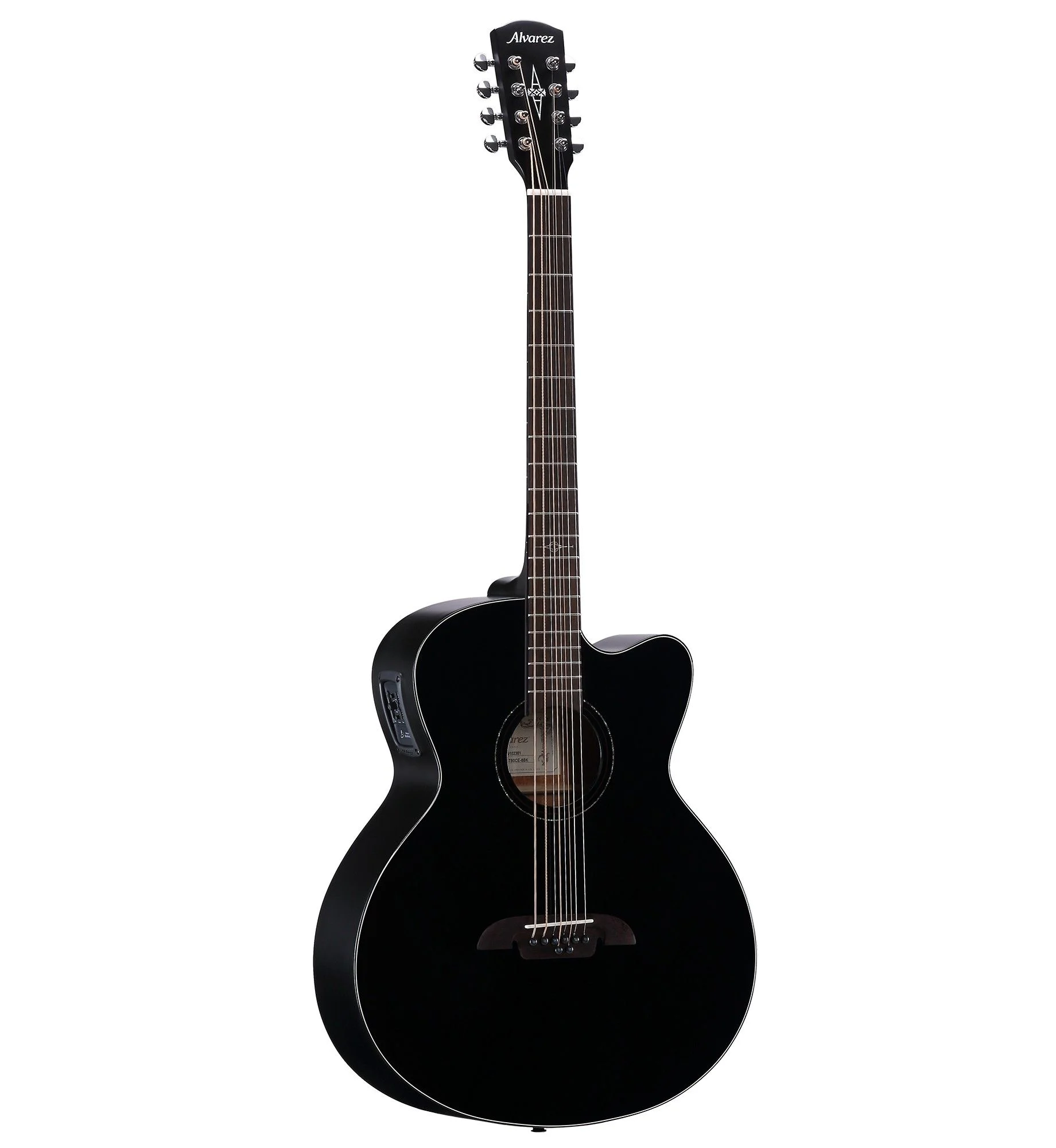 Alvarez ABT60CE-8Bk Black Artist Baritona 8 cuerdas