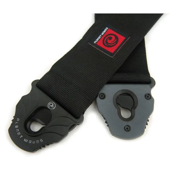 D'addario Courroies - Woven Lock Dark Side Black