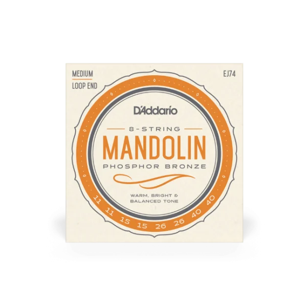 D'addario EJ74 Mandolin Phosphor Bronze 11-40 - juego de cuerdas