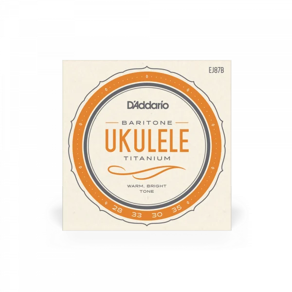 D'addario EJ87B Ukulélé Baritone (4)Pro-Arté Titanium 028-035w - juego de cuerdas