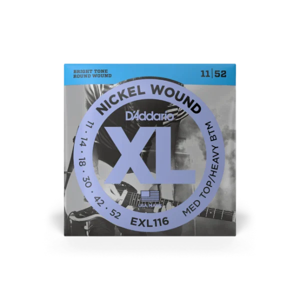 D'addario EXL116 Nickel Wound Med Top/Heavy Btm 011-052 - juego de cuerdas