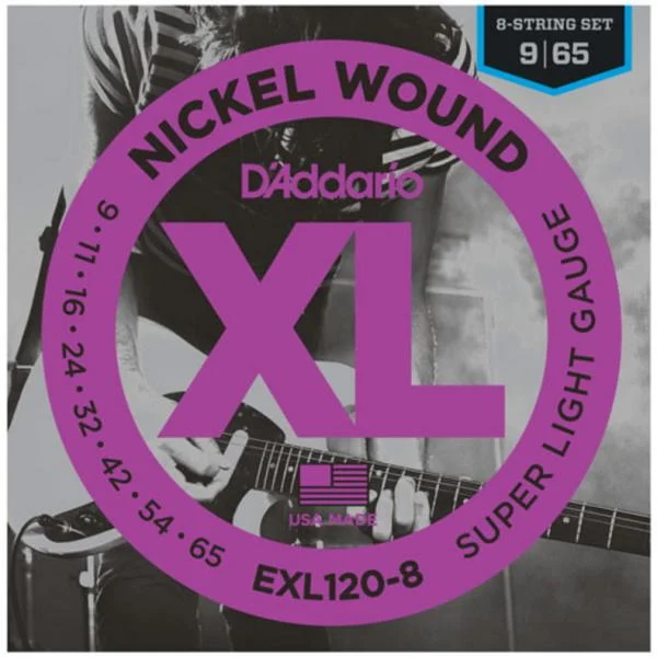 D'addario EXL120-8 Electric 8-String Super Light 9-65 - juego de 8 cuerdas