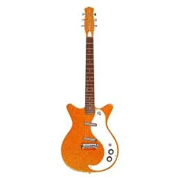 Danelectro 59M NOS+ Orange Metalflake&nbspGuitarra eléctrica doble cutaway