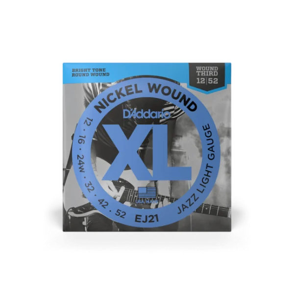 D'addario EJ21 Nickel Wound Electric Bass 12-52 - juego de cuerdas