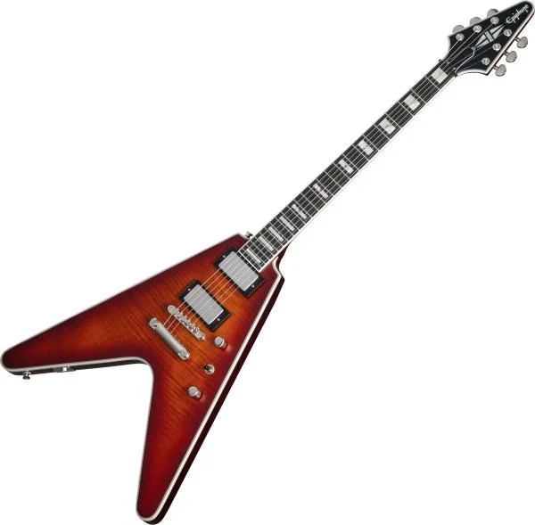 Epiphone Inspired By Gibson Modern Prophecy Flying V - aged bengal tiger burst