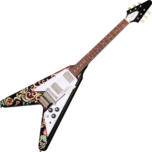 Epiphone Jimi Hendrix Love Drops Flying V - ebony