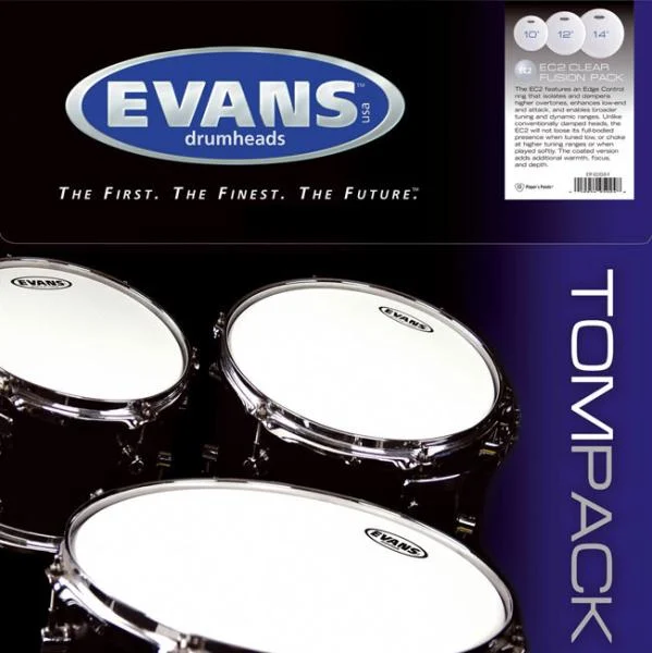 Evans Tom Pack G2 Clear Standard - TPG2CLRS - pack de parches