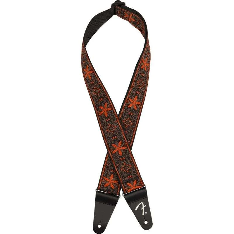 Fender Pasadena Woven Strap Orange WallflowerCorrea para guitarra y bajo