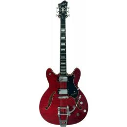 Hagstrom Tremar Viking Deluxe Wild Cherry Transparent Guitarra eléctrica semihollow