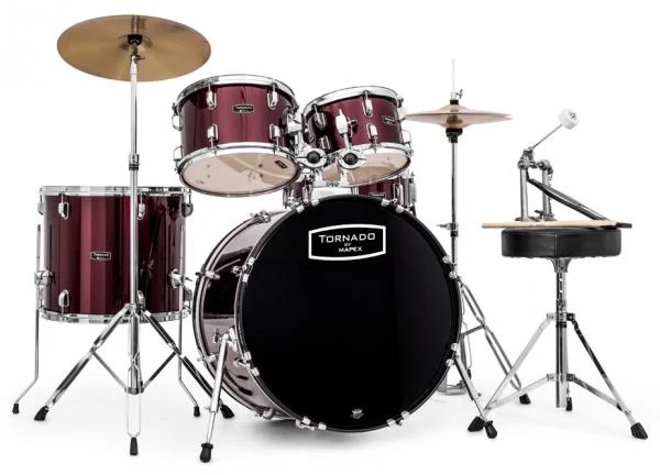 Mapex TND5044TCDR New Tornado V2 Fusion 20" - 5 piezas - red wine