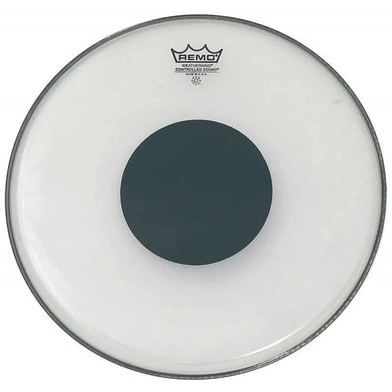REMO CS0312 PARCHE TRANSPARENTE CON CENTRO NEGRO 12 PULGADAS