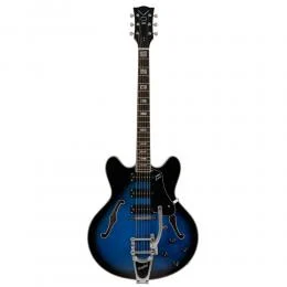 Vox Bobcat S66 Bigsby Blue Burst&nbspGuitarra eléctrica Semi-Hollow