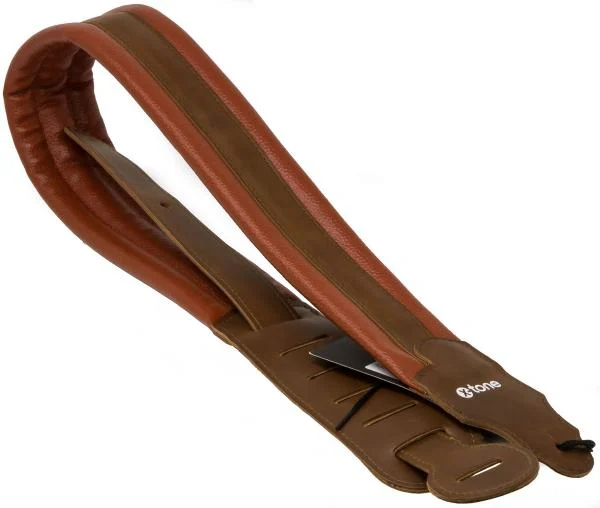 X-tone XG 3158 Leather Guitar Strap - Brown & Light Brown